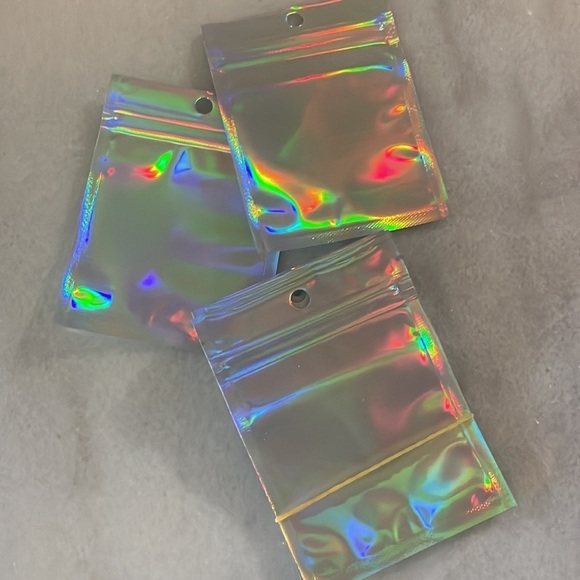 Holographic craft bags ziploc storage containers New one size 12pc - Picture 6 of 6
